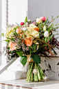 Colorful bridal bouquet with tulips  Something Blue – Wedding Photography | see more on: http://burnettsboards.com/2015/07/destination-wedding-mallorca-start-finish/