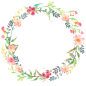 花环-圆形花叶花环布置