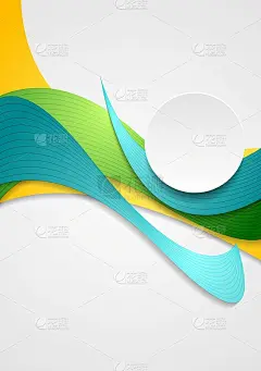 明亮的公司顺利转弯。五彩缤纷的波