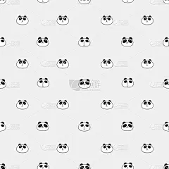 可爱的,熊猫,四方连续纹样,背景,婴儿,冬天,白色,黑色,纸,纺织品