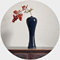 东游记景德镇陶瓷中式仿古花瓶禅意梅瓶含花艺玄关柜假花套装包邮