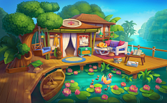 现外包狗采集到小屋场景