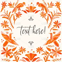 Otomi Style Composition - Copy Space