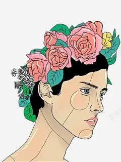 头顶戴花的男生高清素材 png 设计图片 免费下载 页面网页 平面电商 创意素材 png素材