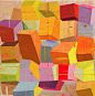 Colorful geometric paintings by Deborah Zlotsky