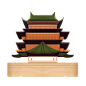 中国风古塔塔楼建筑