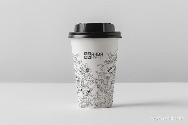 咖啡杯设计UI设计作品扁平化插画首页素材...