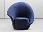 Swivel upholstered easy chair LILIA by Flou_2