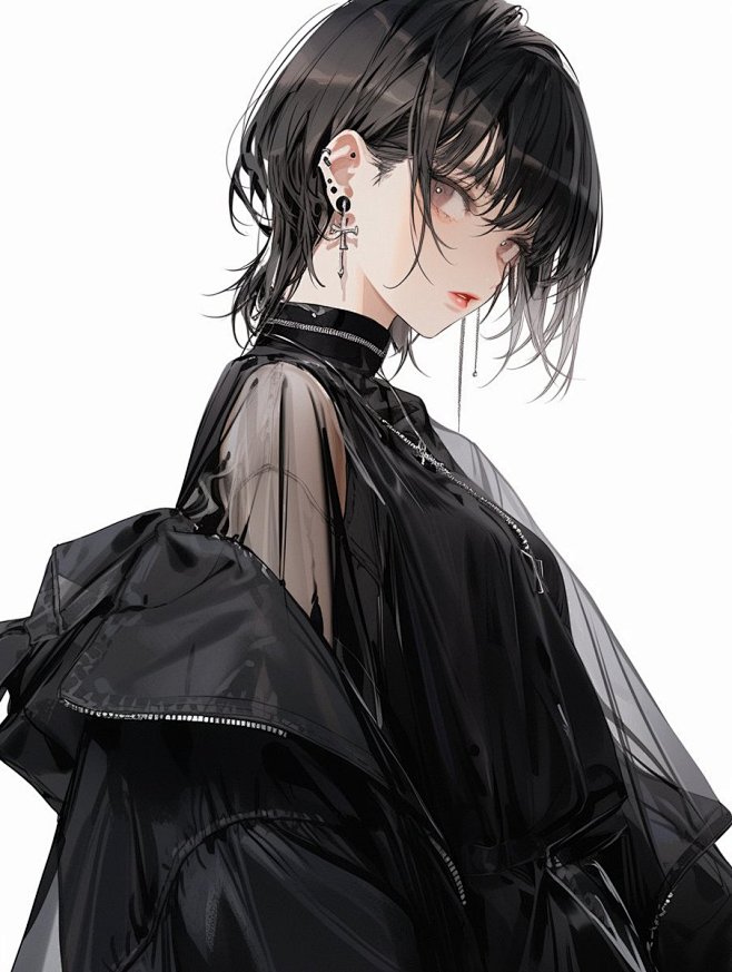 仰视 耳钉