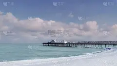 码头在雪