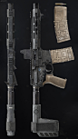 AR-15, Dmitry Marushko : Hi guys! I want to show you my last personal project that I worked on in my spare time. 
I tried to improve my weapon making skills! I hope you enjoy it!

This is a custom AR based rifle.

Making this work I am inspired by the wor