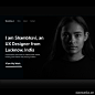 UX设计器作品集个人简历网站展示模板 Shambhavi UX Designer Portfolio Template