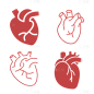 医疗系列手绘矢量插画心脏贴纸