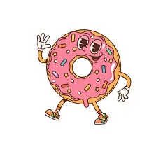 甜甜圈插画矢量图设计素材