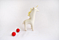 Valentine's Day- Ceramic Unicorn Figure in White Clay and Decorated with a Red Heart. Ready To Ship : Special gift for Valentines Day. Unicorn in love figure with a red heart on his chest. It is made of white clay or faience and decorated with red pigment