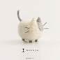 日本北海道的一位手工达人はやさかのぶや制作的猫咪羊毛毡，圆滚滚软乎乎好可爱啊(*´艸`*)
