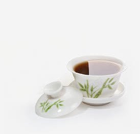 中秋节绿茶杯茶叶海报 创意素材