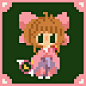 #脑壳像素相机# 你们要的sakura小樱 拿去玩_(:зゝ∠)_ 快要吐血惹。。最近考虑画大点的图= = #魔卡少女樱# 你如果问我为什么这么努力 原因只有一个 我！要！粉！！！（你们要的 #拼豆图纸# 和 #像素图# 都在→  #脑壳像素相机# ← 所有素材非商用！！！