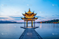 杭州西湖的自然景观和建筑景观