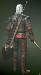 Geralt - gameready character - pose2, Georgian Avasilcutei