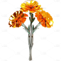 通用质感3D立体花束元素