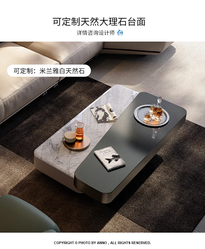 意式茶几极简网红异形茶几设计师款现代大别墅创意岩板茶几电视柜-tmall.com天猫-花瓣网