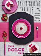 粉色创意餐饮食物海报 花哨食物创新海报构图欣赏 时尚餐厅食物宣传广告平面构图灵感