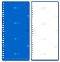 素描簿环笔记封面和页集插图向量