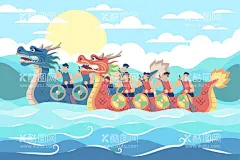 手绘端午龙舟  - 源文件下载【酷图网】划船比赛,龙舟,中国节日,中国,中国插图,中国人,中国传统的,中国龙,手绘插图,插图,节日,传统的,手绘,龙