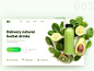 Dribbble landing page herbal drink green ux website web ui design #PsychologyVideosOfColor