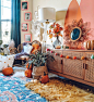 Amanda  Colorful Boho Home on Instagram: “Things I've learned about myself: I REALLY love this room without a TV in it, I will take a big fluffy rug (like the yellow one) in any…”