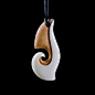 Koru • Fern Frond Pendant by Kerry Kapua Thompson, Māori artist (NZ140307)