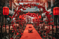 中式-红室内中国风婚礼照片