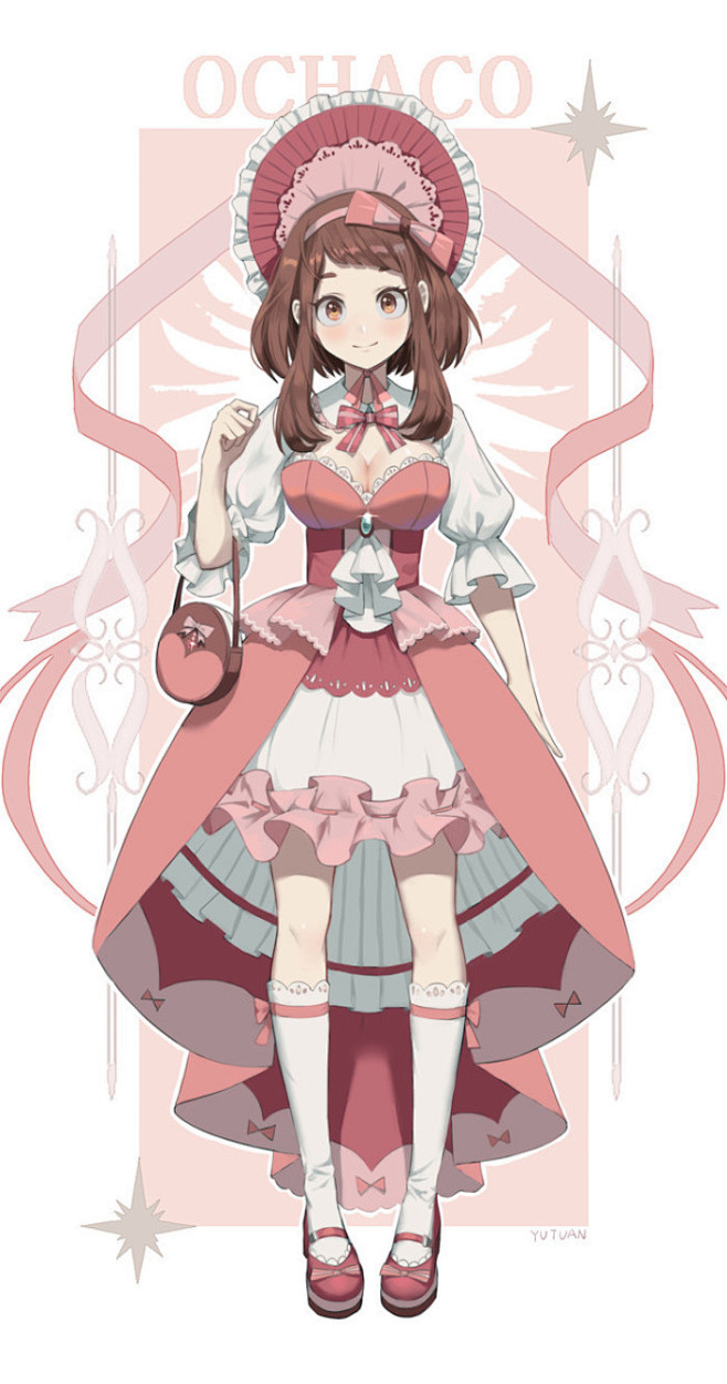 我的英雄学院板绘洛丽塔丽日御茶子作者雨团