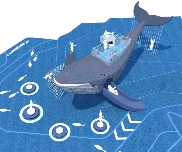 青岛金地自在城鲸鱼主题儿童游乐场设计/安...