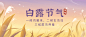 白露节气祝福芦苇手绘公众号首图
