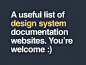 Design system documentation