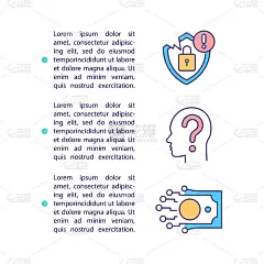 隐私关注概念图标与文本