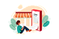 Online Transaction report Illustration