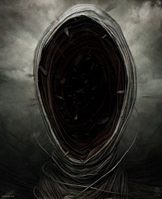 变形antonsemenov抑郁黑暗系画作