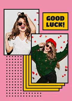 Minimalist Women Photos Good Luck Blessing Card