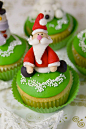Santa Claus Christmas Cupcake Decoration