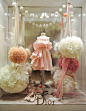 Tulle wedding decorating inspiration - Ana Rosa, ahtheprettythings: Dior window, Paris