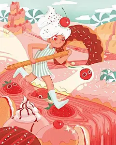 【插画】​Morgan Goble：多变可爱的表情，生动有趣的场景_the : Morgan Goble是一位儿童插画与人物设计师，她的作品配色大胆有个性，主题多以生活为主，加上丰富的想象力，呈现出有趣的创作。 《The Bakery》 Morgan Goble…