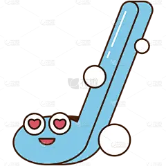 卡通风音符元素装饰贴纸SVG1