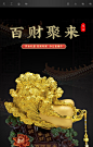 金白菜招财摆件百财乔迁开业送礼家居摆件公司店铺前台装饰工艺品
