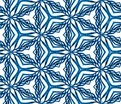蓝色热带无缝图案。手绘waterco