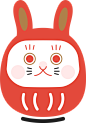 日系和风卡通2023兔新年边框蝴蝶结丝带分割线元素AI矢量PNG (164)
