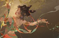 敦煌风美女 绘画 唯美 高清4k动漫壁纸