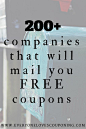 200+ Companies You Can Contact For FREE Coupons! One of my favorite ways to get high-value and sometimes even FREE item coupons is e-mailing manufacturers. very simple and doesn’t take a whole lo